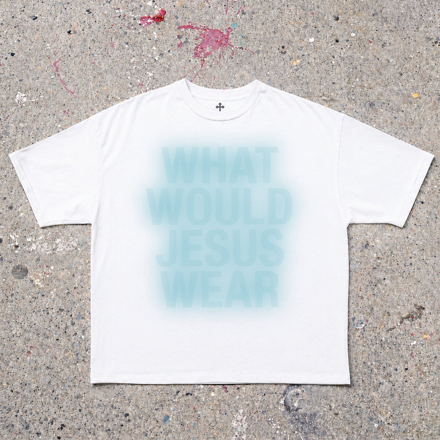Yahweh Season What Would Jesus Wear white — garment-dyed faith streetwear tee