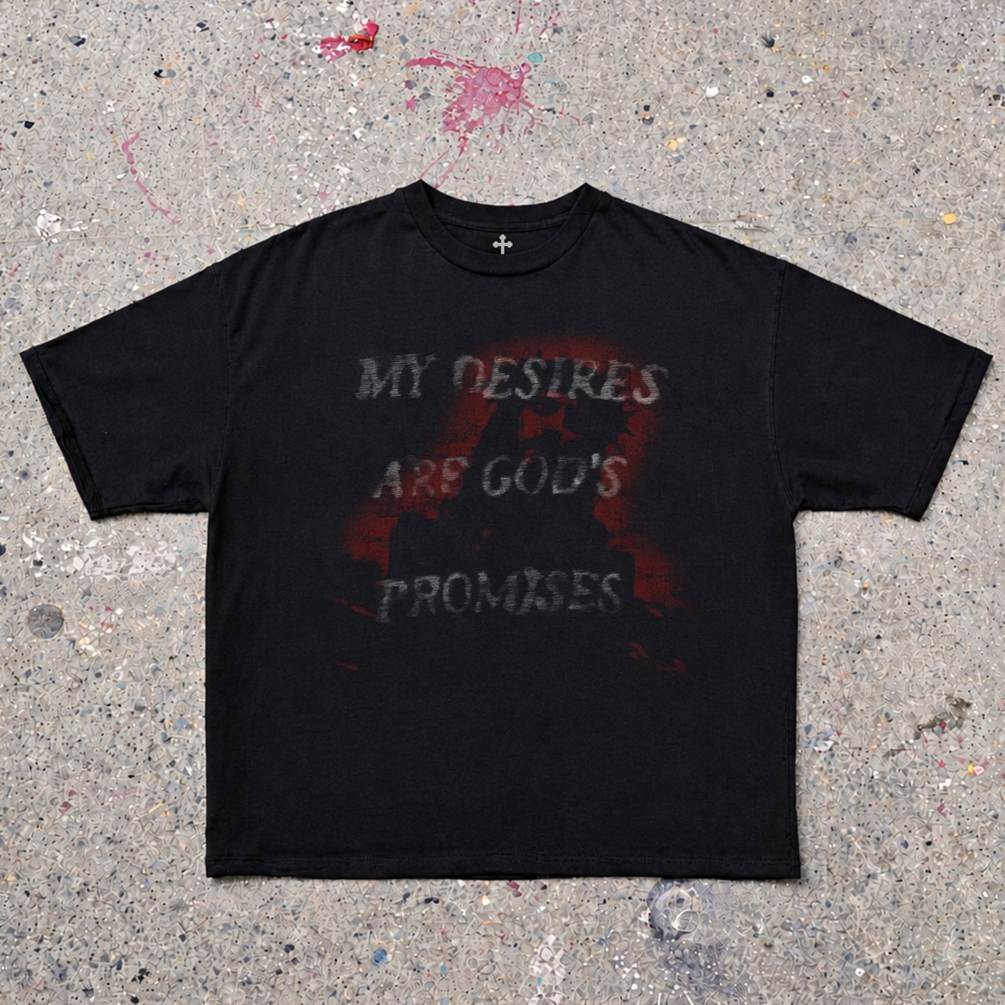 Yahweh Season My Desires Are Gods Promises — garment-dyed faith streetwear tee