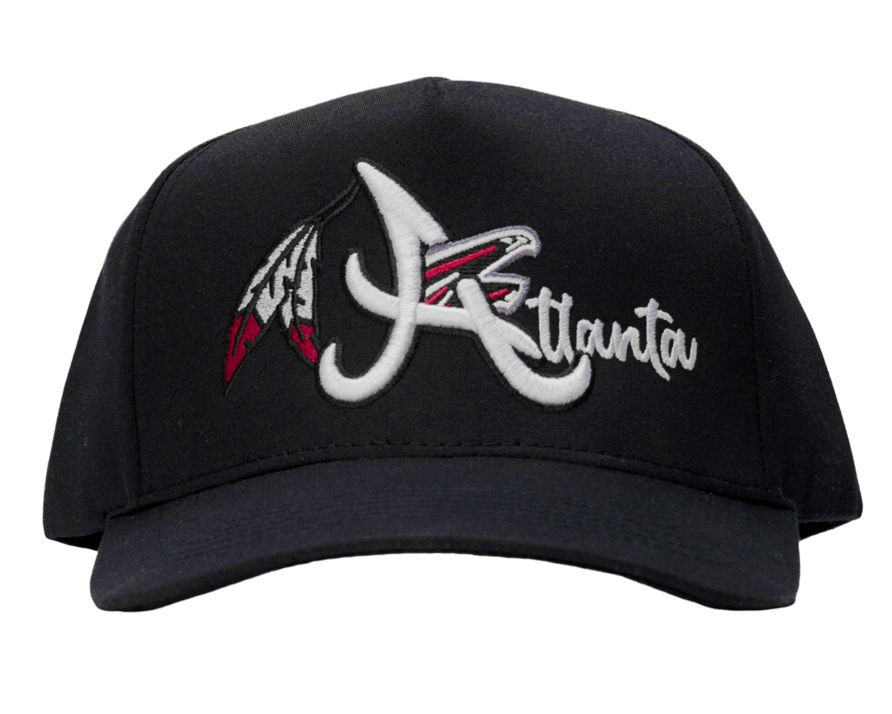 MADHOURS Atlanta all-black snapback, tonal raised embroidery