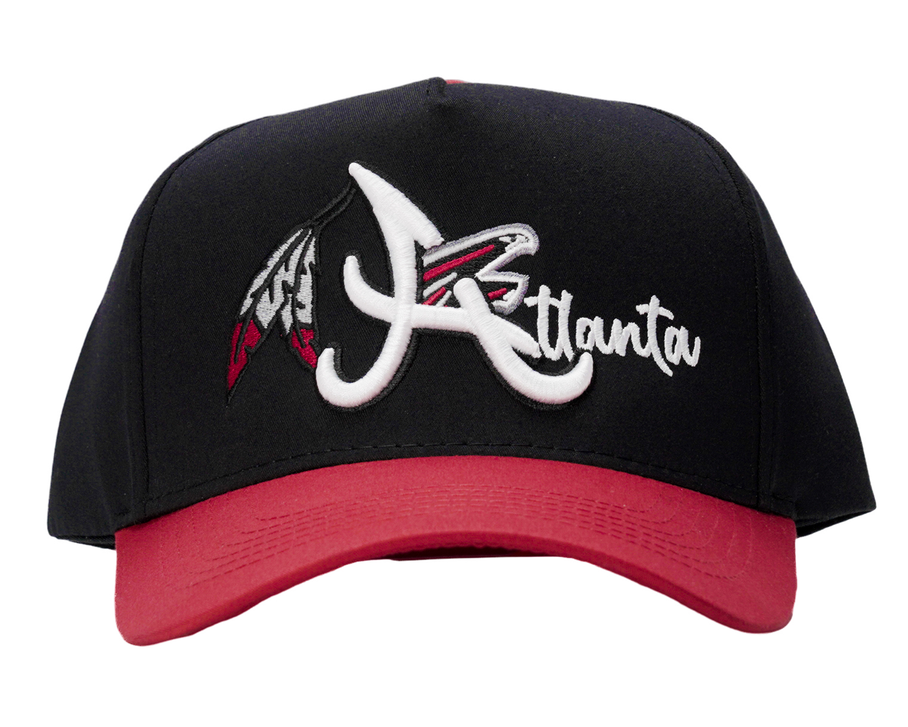MADHOURS Atlanta red snapback, 5-panel with raised embroidery