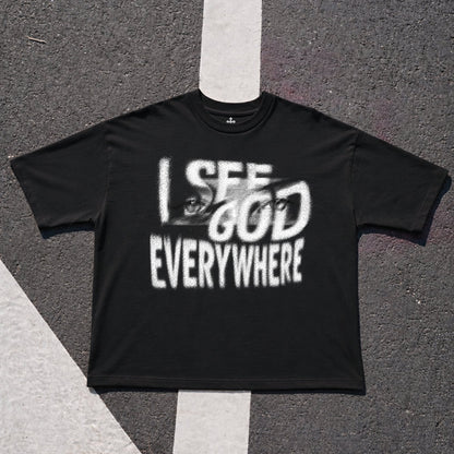 Yahweh Season I See God Everywhere — Christian streetwear tee