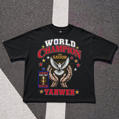 Yahweh Season World Champion — Christian streetwear, limited drop