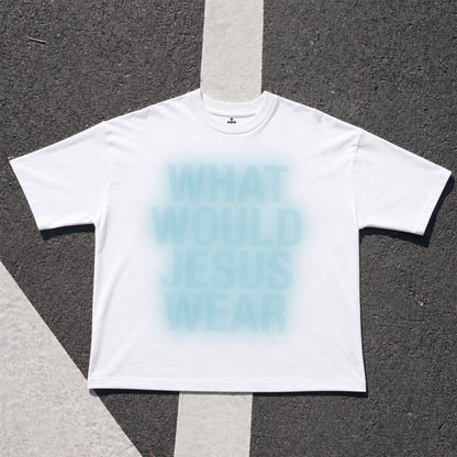 Yahweh Season What Would Jesus Wear white — Christian streetwear, garment-dyed limited drop