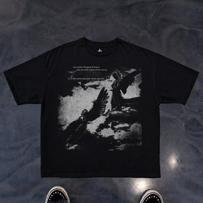 Yahweh Season His Grace and Mercy tee detail — faith apparel