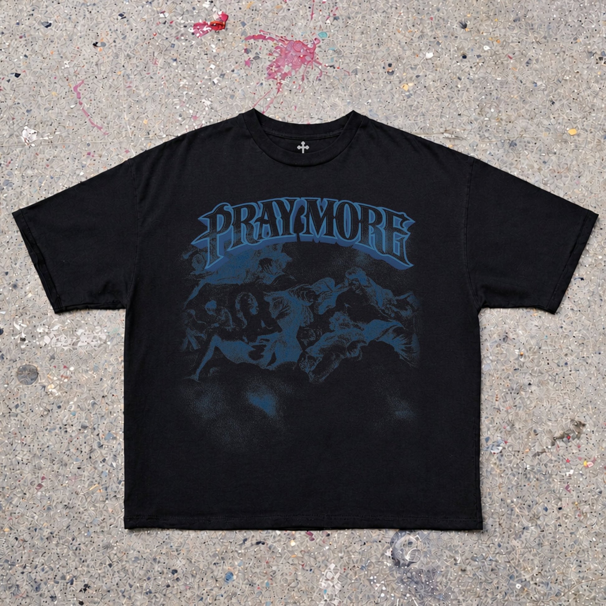 Yahweh Season Pray More — garment-dyed faith streetwear tee