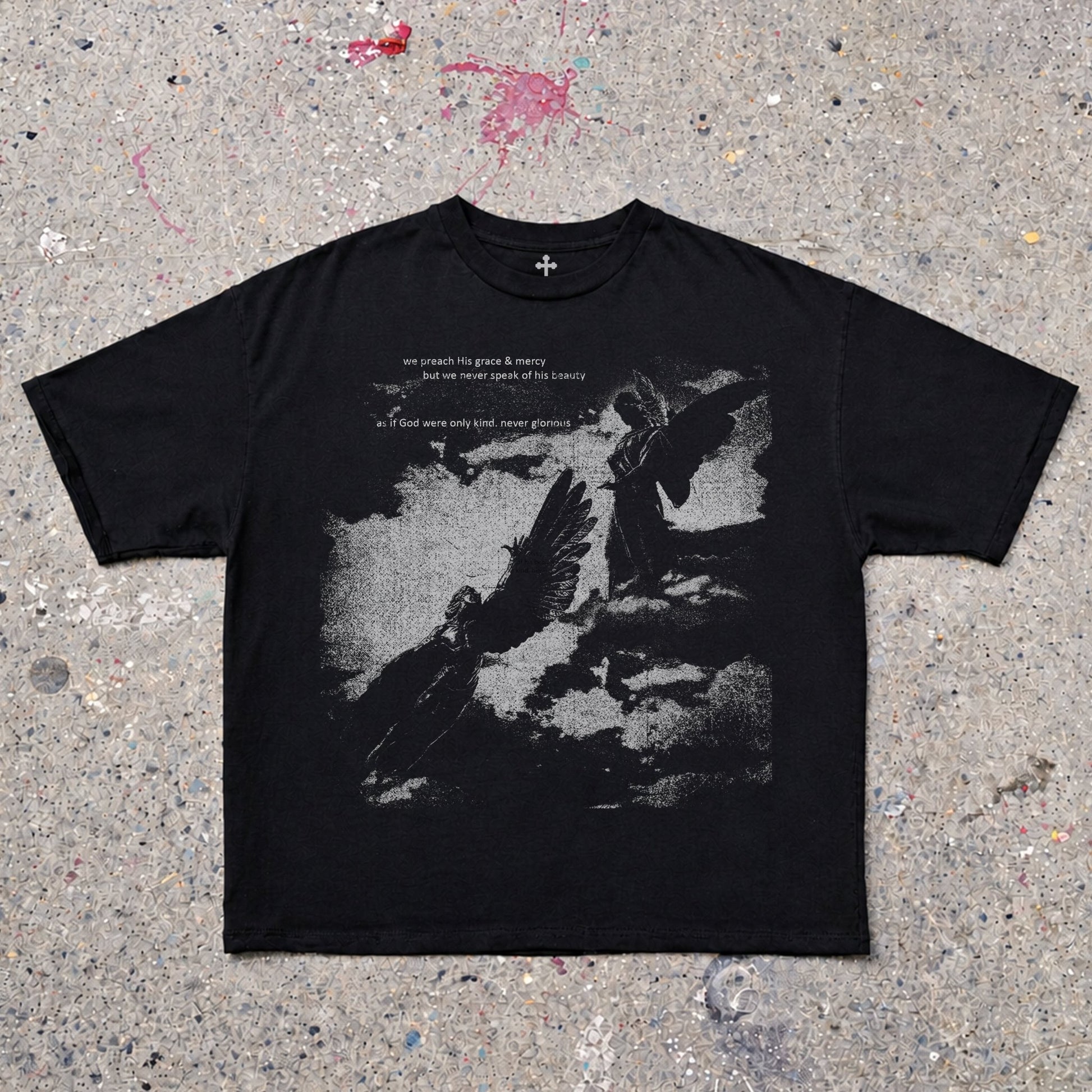 Yahweh Season His Grace and Mercy — garment-dyed faith streetwear tee