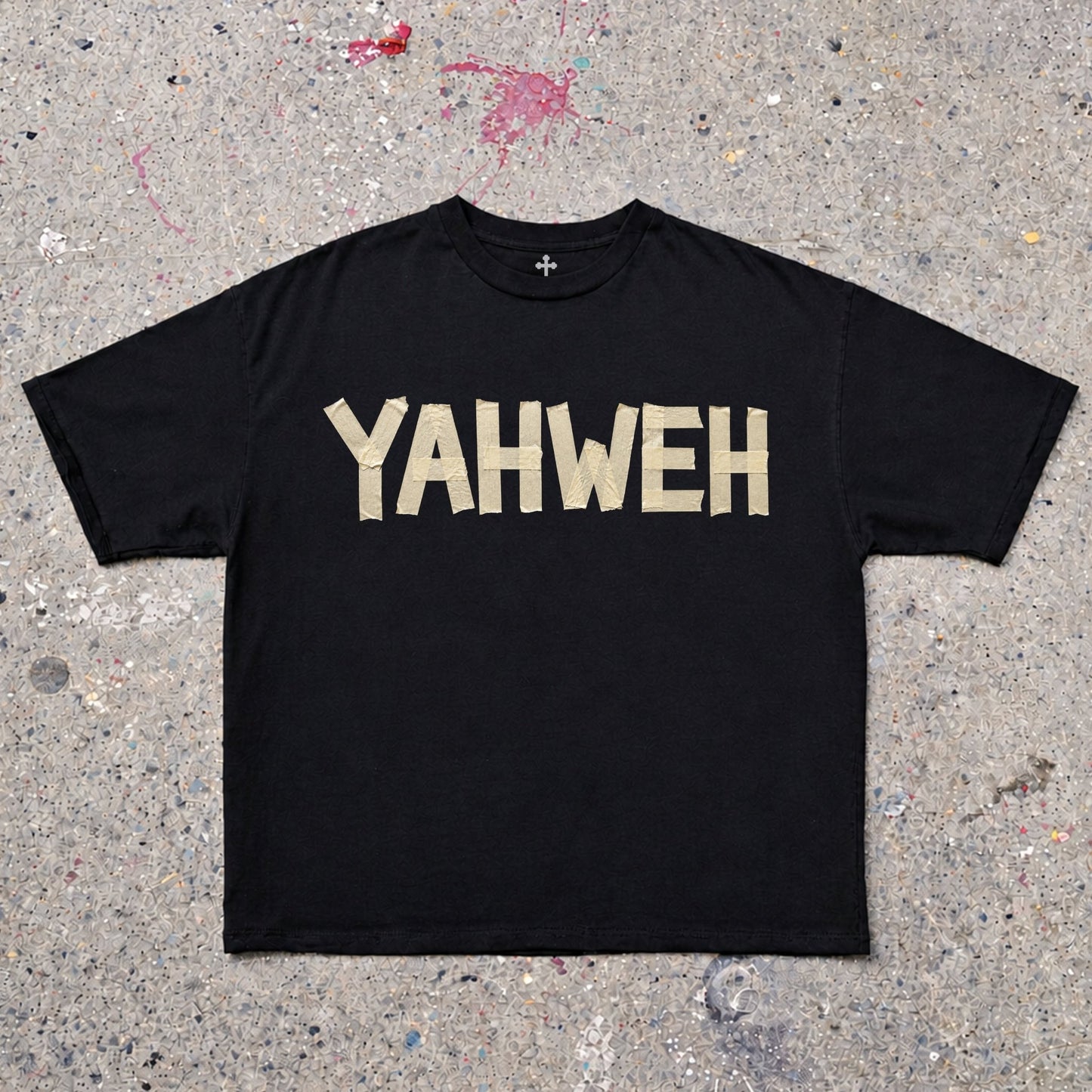 Yahweh Season Yahweh Tape — garment-dyed faith streetwear tee
