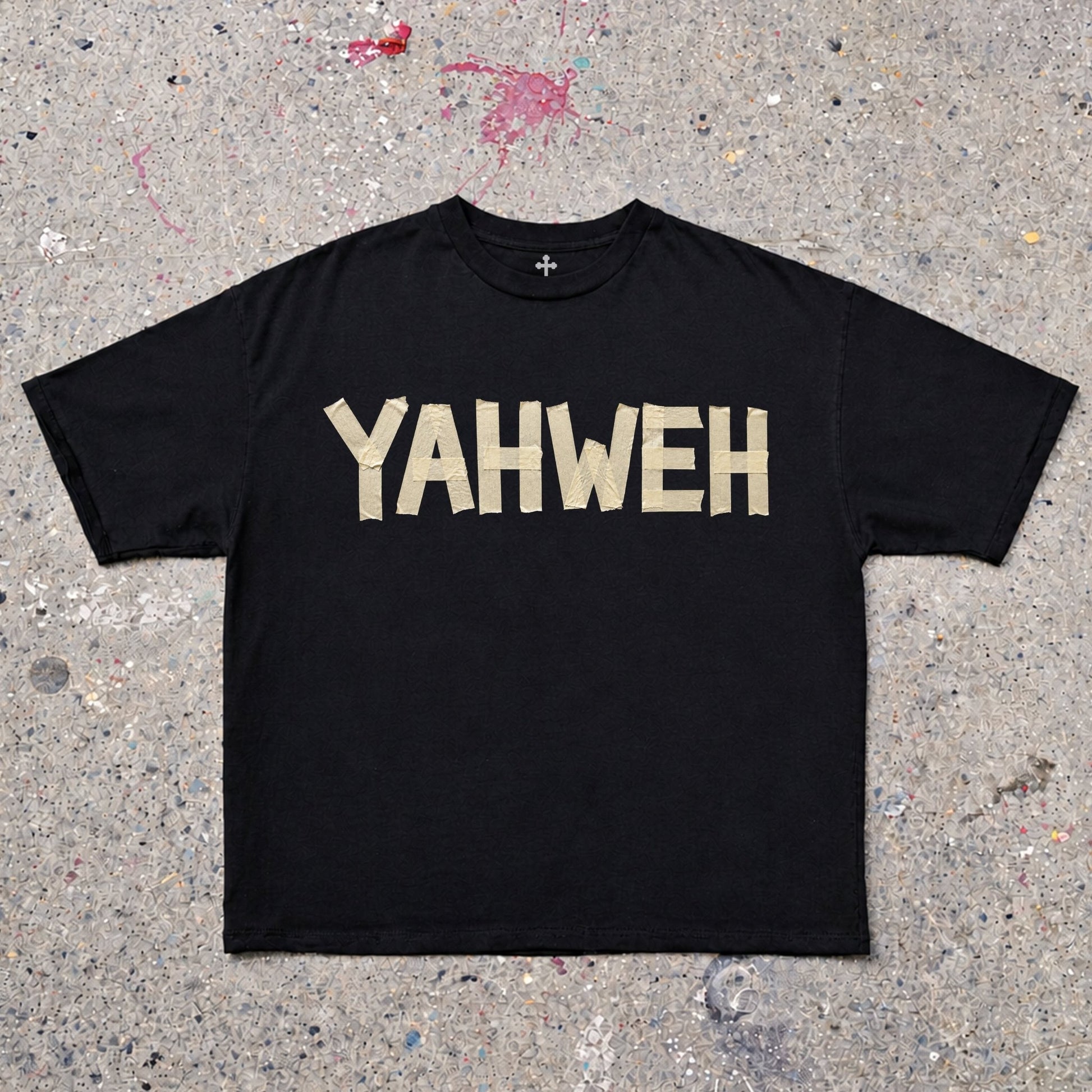 Yahweh Season Yahweh Tape — garment-dyed faith streetwear tee