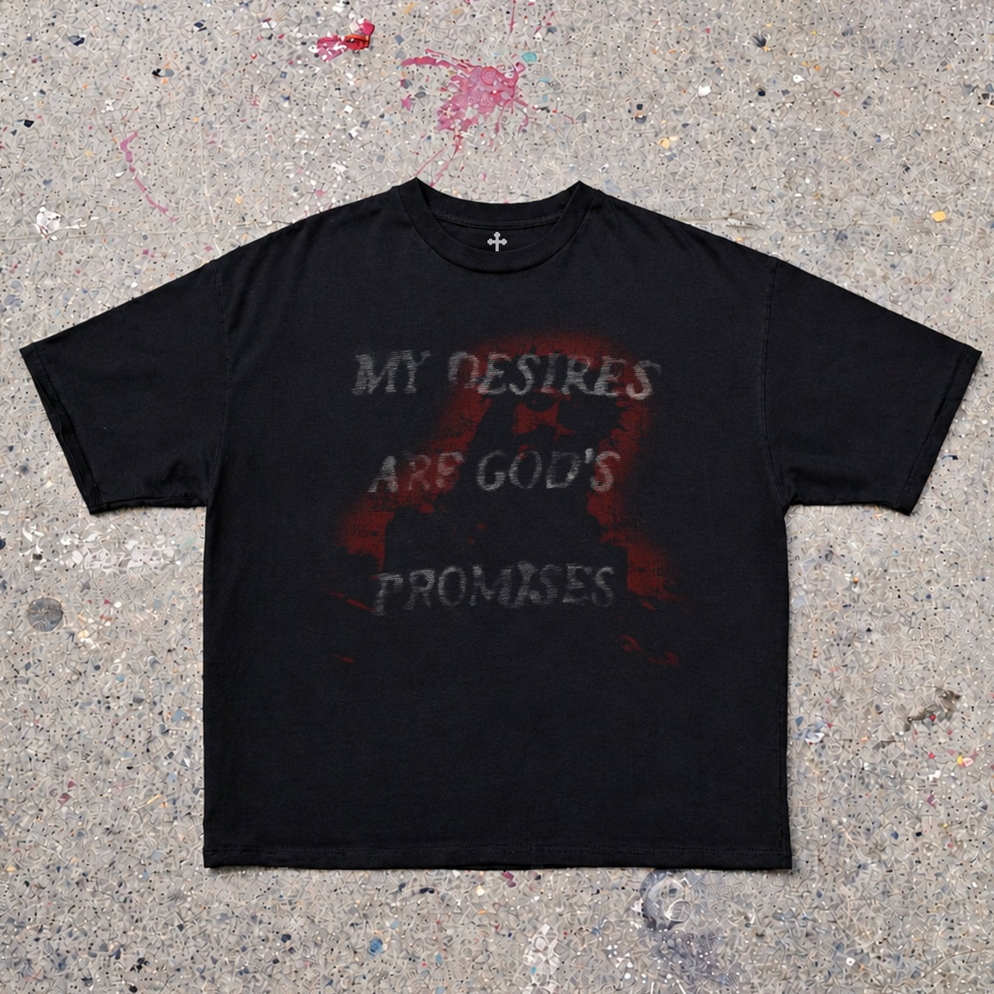 Yahweh Season My Desires Are Gods Promises — garment-dyed faith streetwear tee