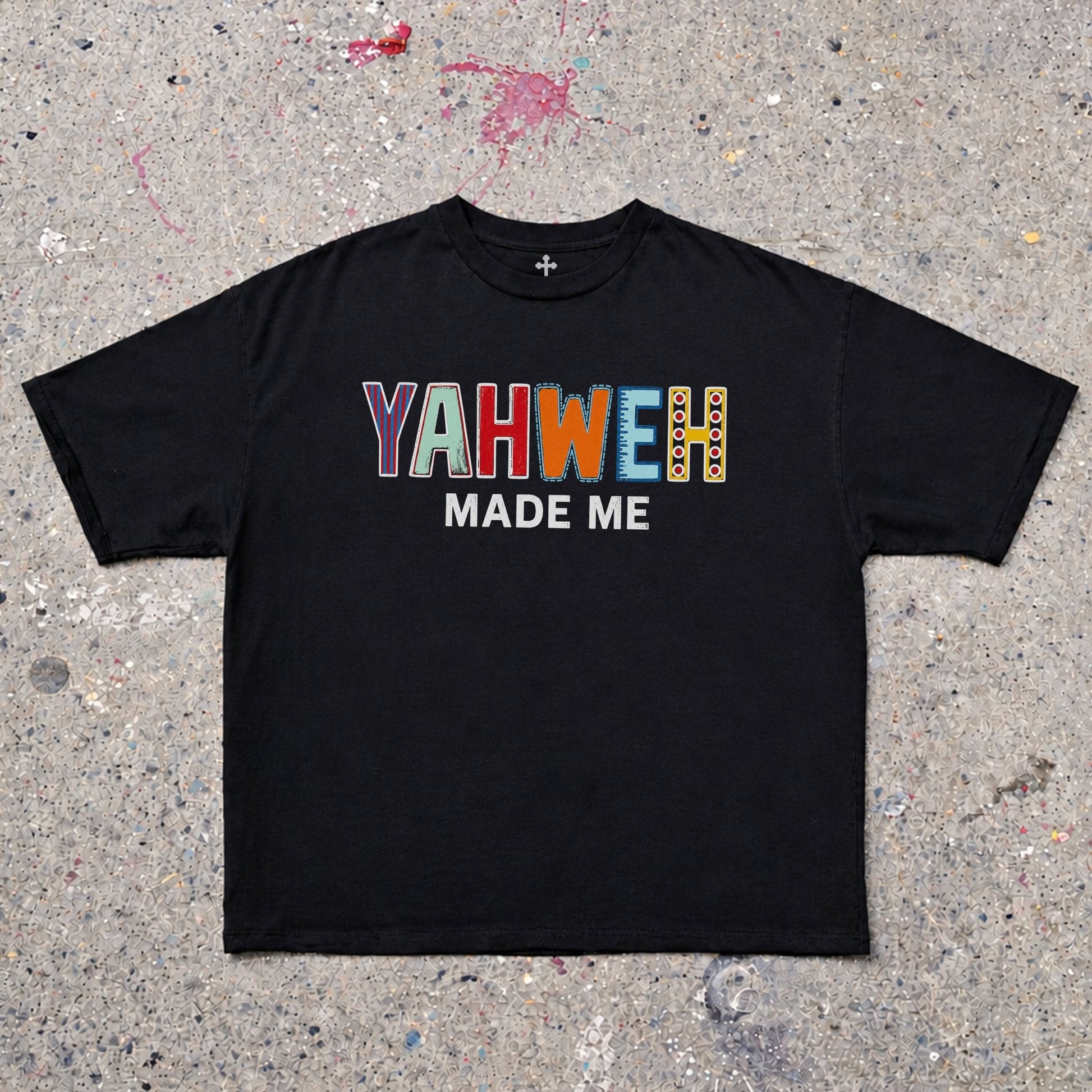 Yahweh Season Yahweh Made Me multicolor — garment-dyed faith streetwear tee