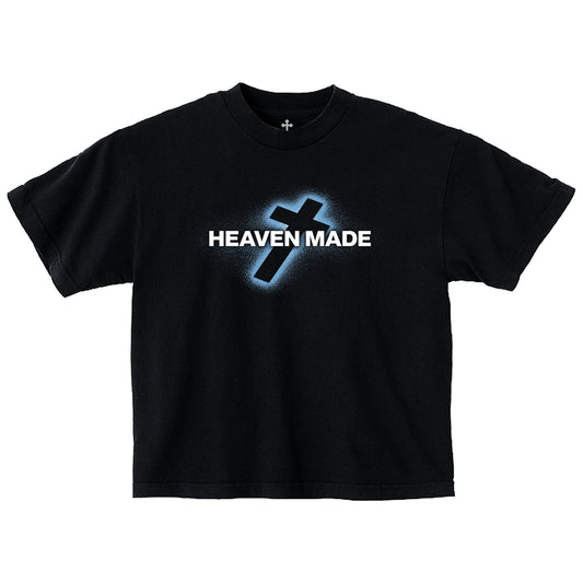 Yahweh Season Heaven Made tee front — garment-dyed Christian streetwear made in Los Angeles