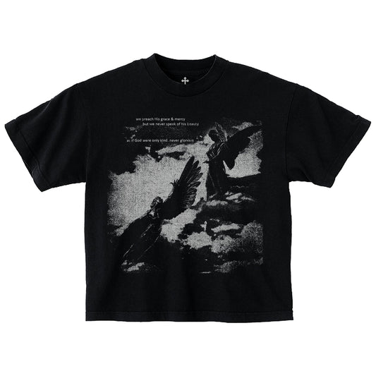 Yahweh Season His Grace and Mercy tee front — garment-dyed Christian streetwear made in LA