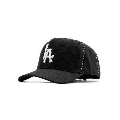 Joe Read LA Strapback hat profile — leather strapback, premium construction