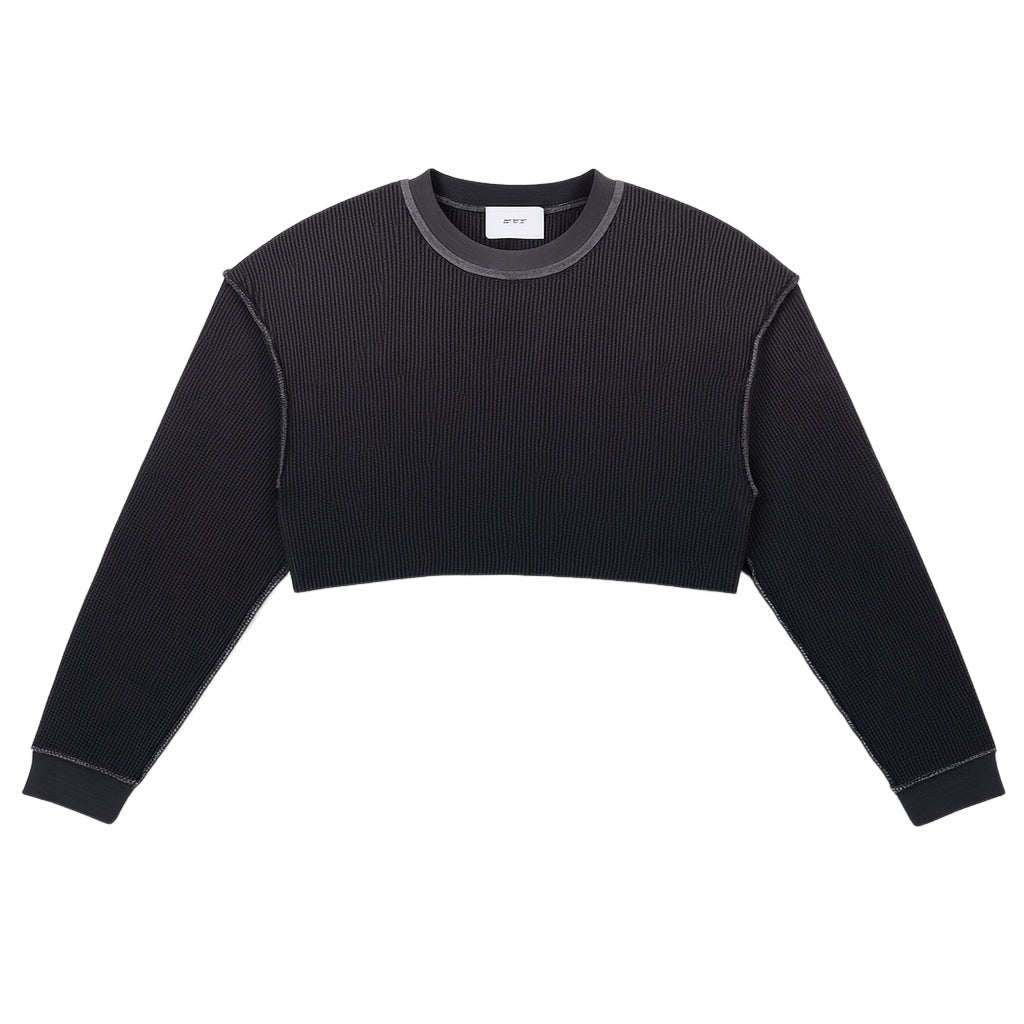 Joe Read Ash Cropped Thermal lifestyle — hand-dyed cropped