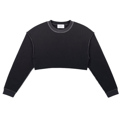 Joe Read Ash Cropped Thermal lifestyle — hand-dyed cropped