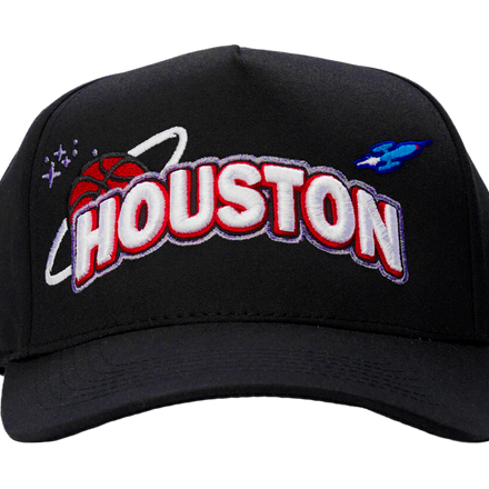 MADHOURS Houston basketball black snapback with raised embroidery