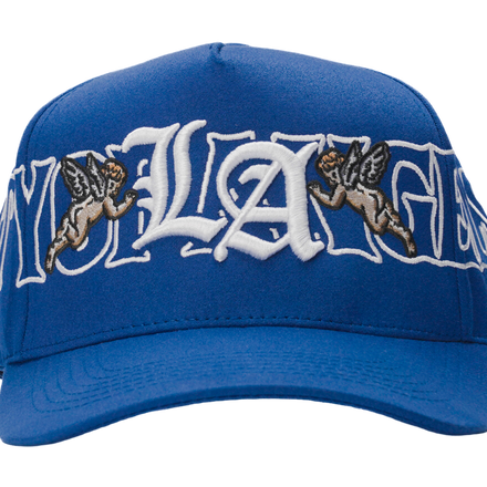 MADHOURS LA royal blue snapback with raised embroidery