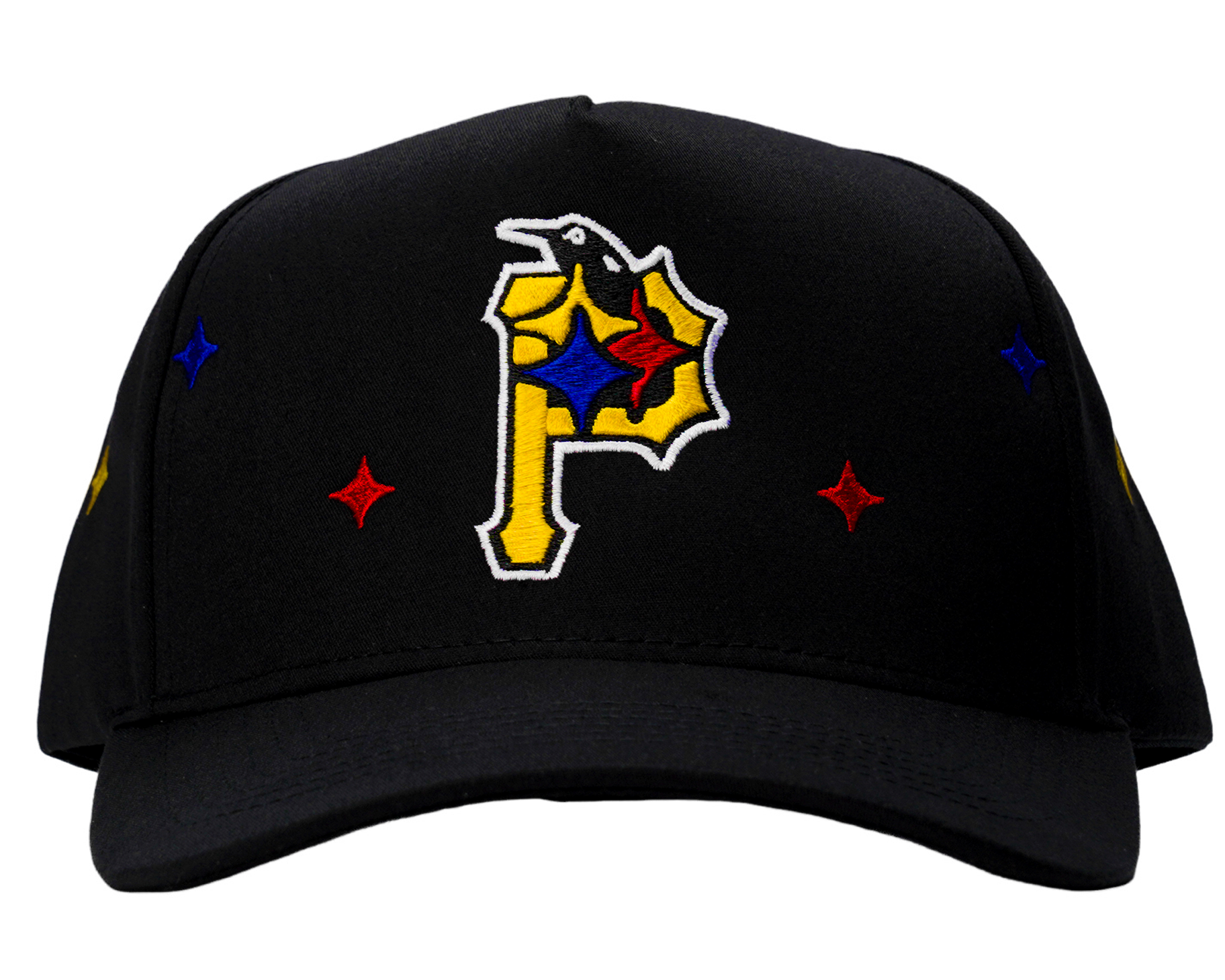 MADHOURS Pirates Pittsburgh black snapback with raised embroidery