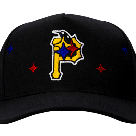 MADHOURS Pirates Pittsburgh black snapback with raised embroidery