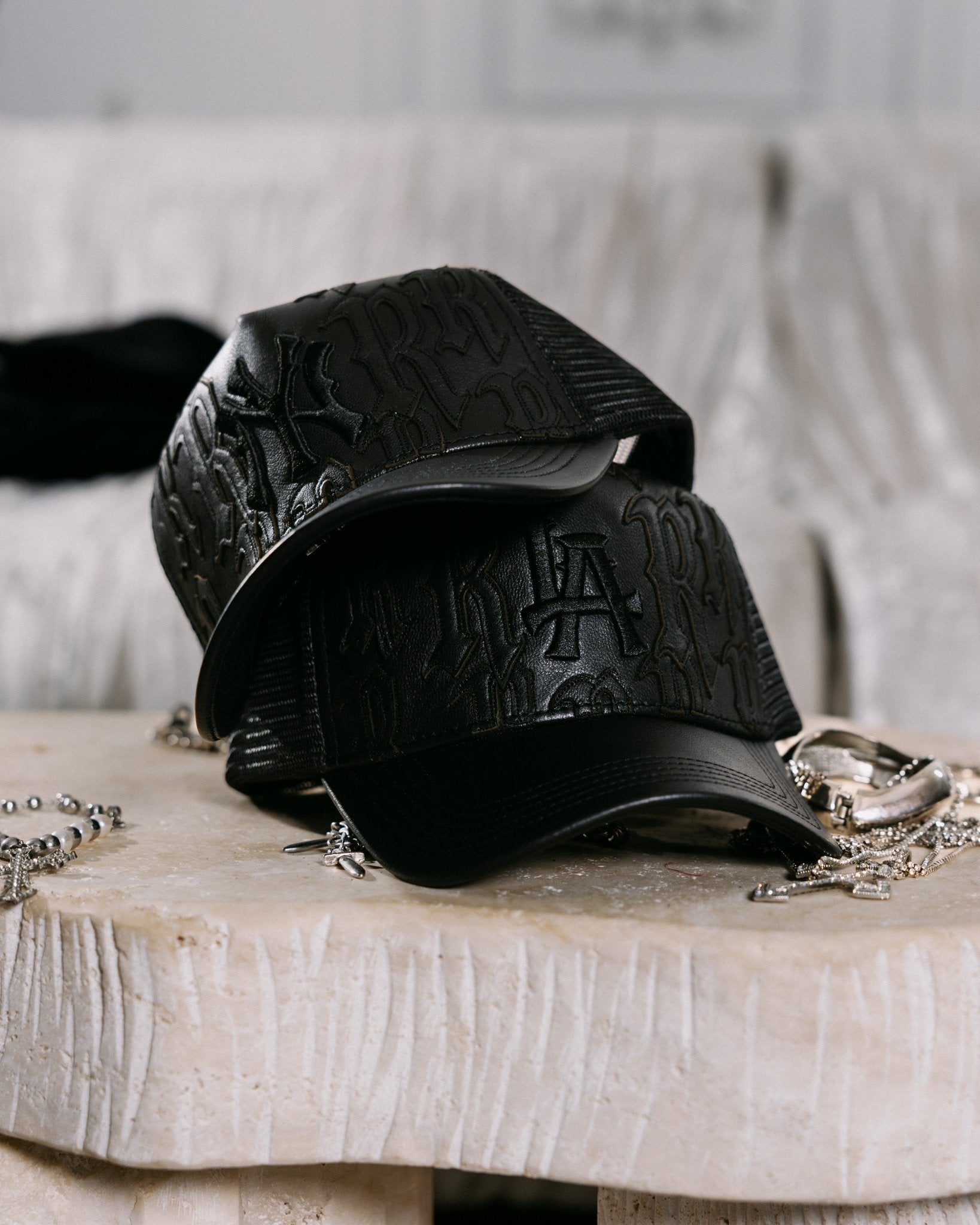 Joe Read LA Leather Trucker Hat — top-grain leather streetwear cap