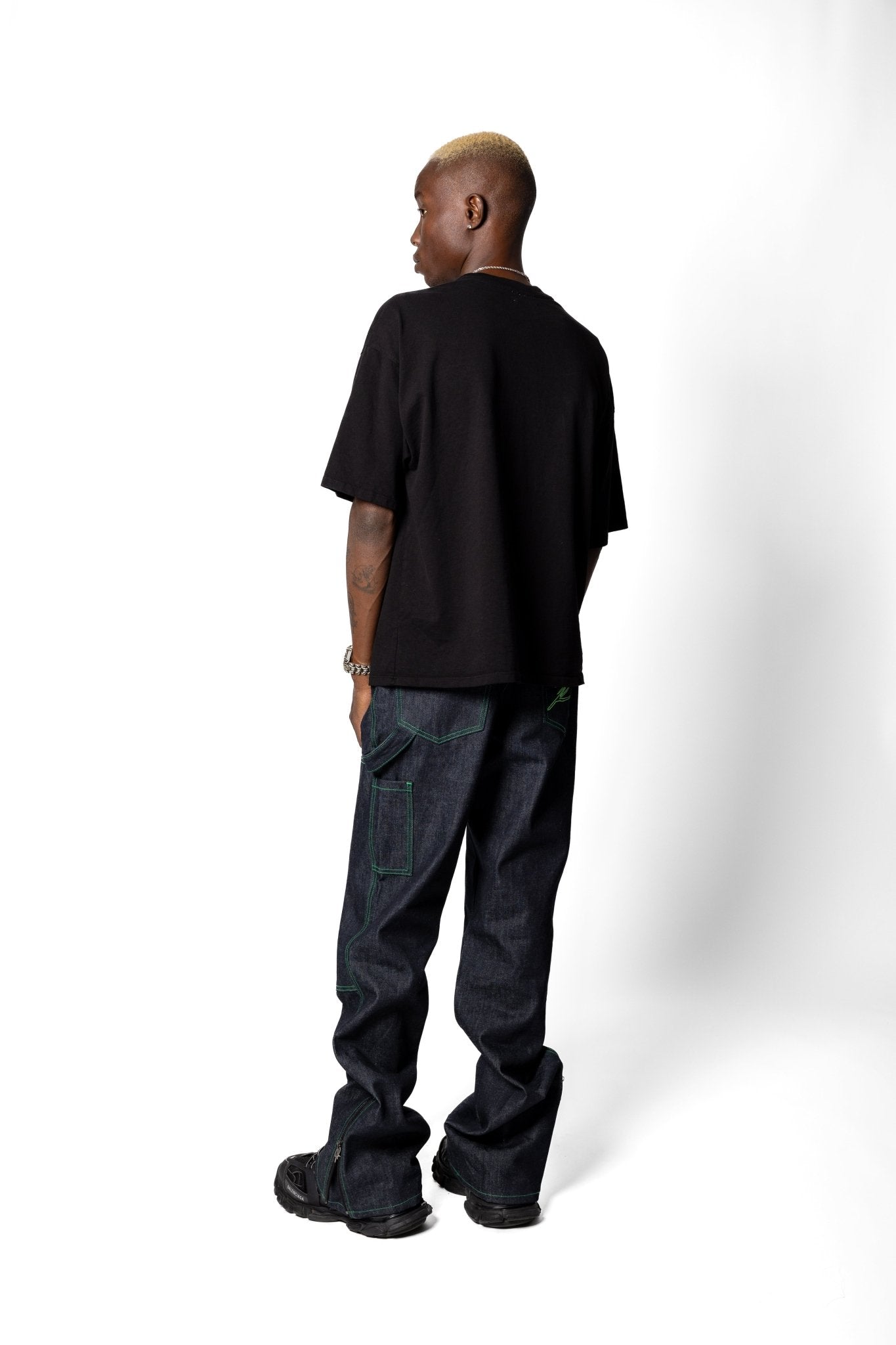Joe Read Hollywood Tee — hand-dyed cotton with rhinestones