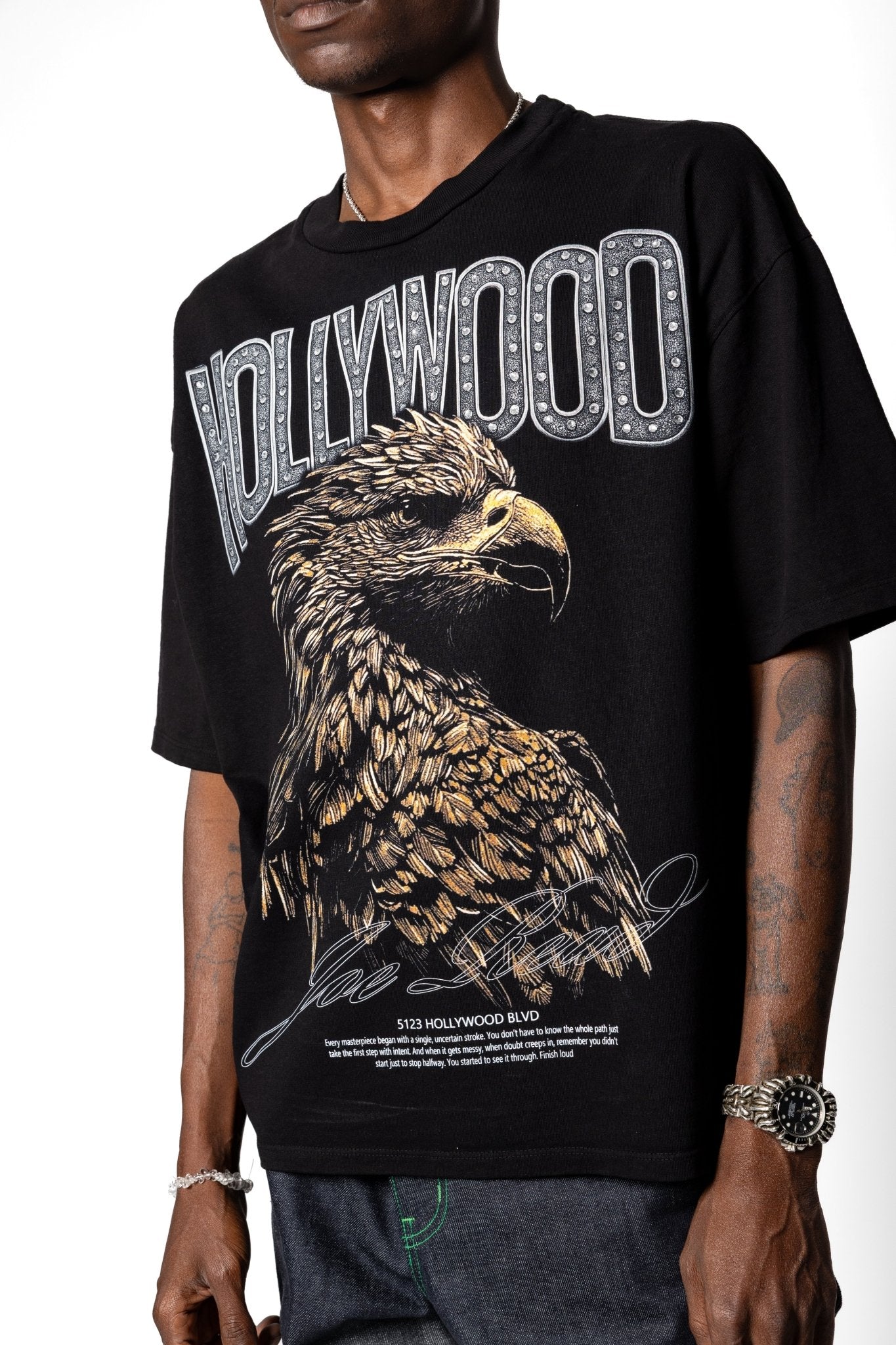 Joe Read Hollywood Tee back — hand-dyed cotton, made in LA