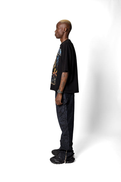 Joe Read New York Tee styling — rhinestone tee
