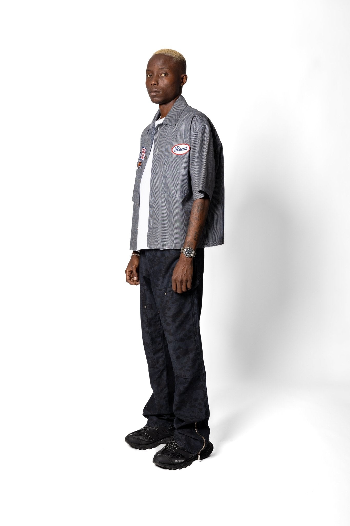 Joe Read 5123 Mechanic Shirt styling — waxed denim button-down