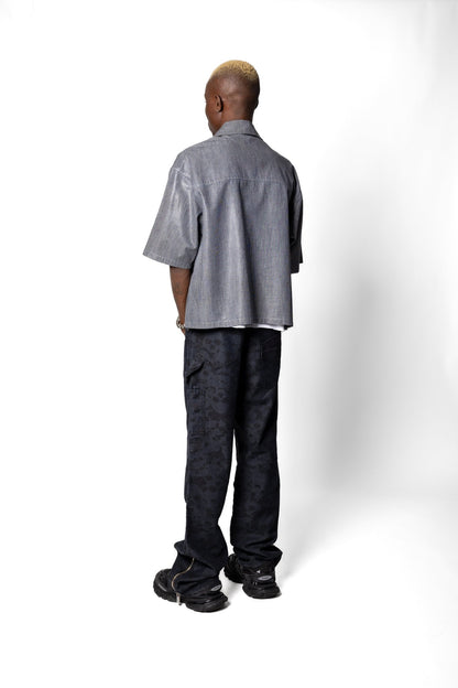 Joe Read 5123 Mechanic Shirt — embroidered patches, waxed denim