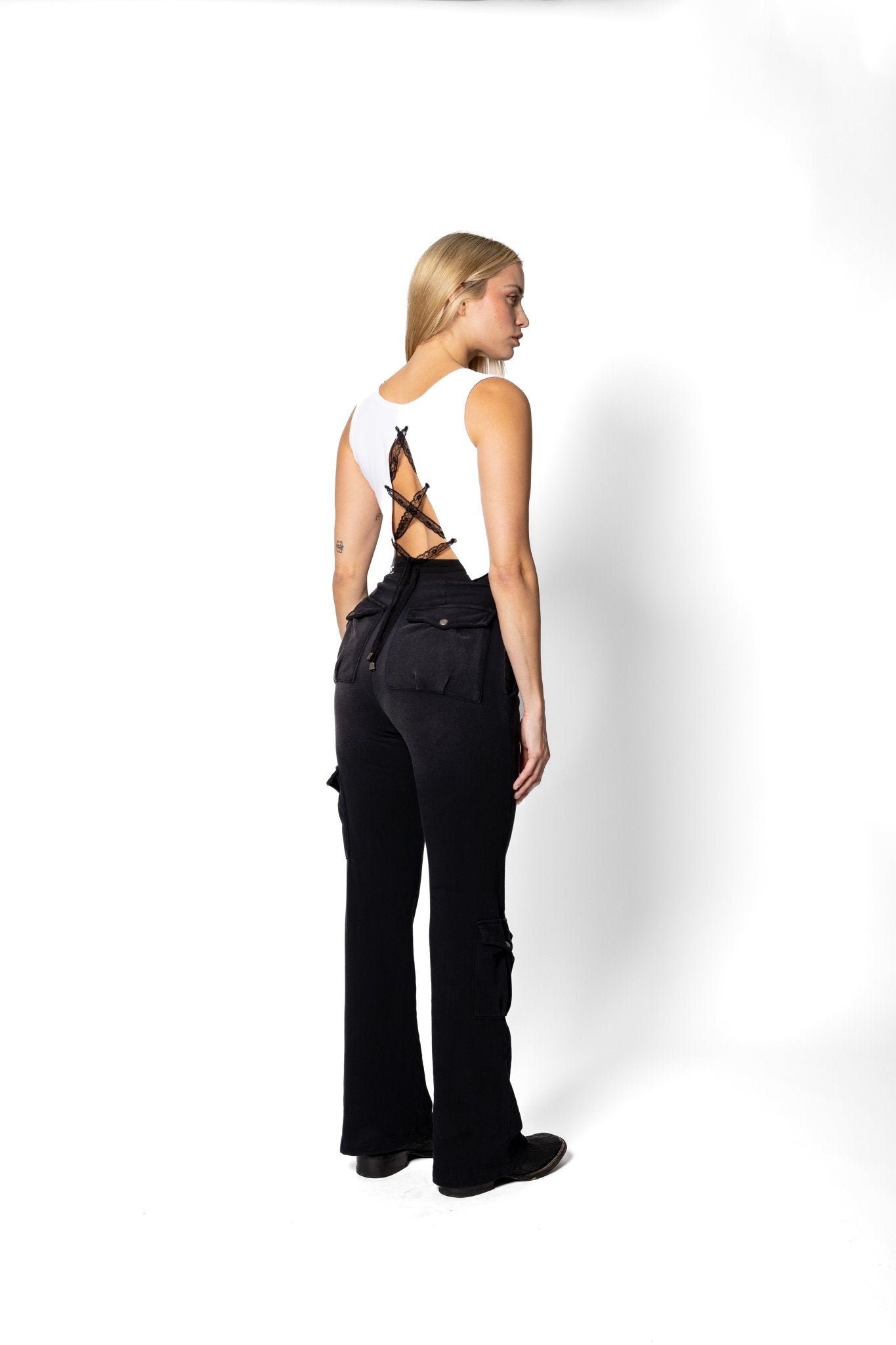 Joe Read Nightbloom Sweatpants styling — high-low cut