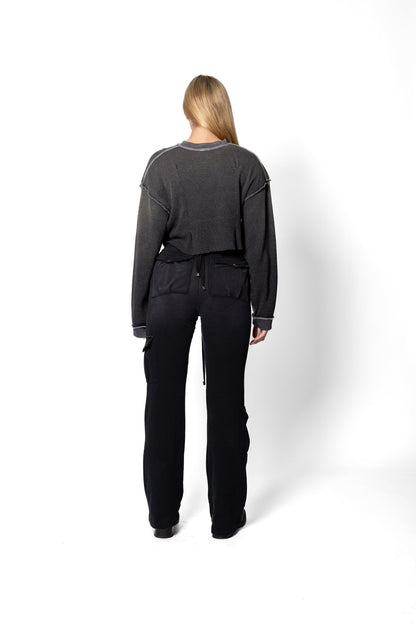 Joe Read Ash Cropped Thermal — limited drop, womens hand-dyed