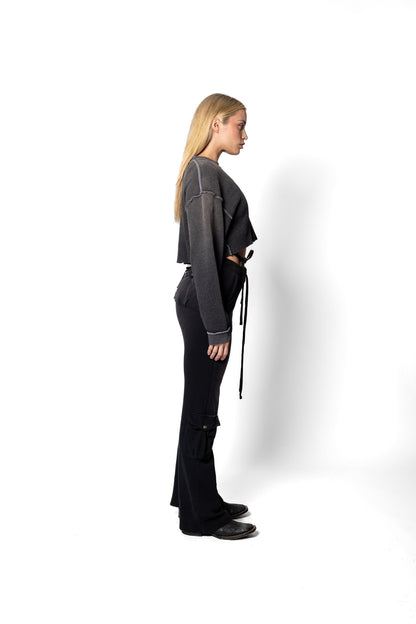 Joe Read Ash Cropped Thermal — editorial streetwear top