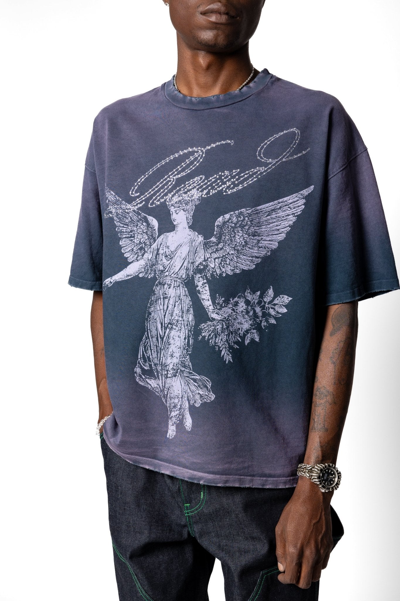 Joe Read Camelia Tee back — hand-dyed cotton, made in LA